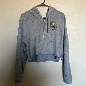 Pink Colorado State Grey Cropped Sweatshirt